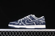 Nike SB Dunk Low LV聯名 深藍牛仔  低幫休閒板鞋 平底鞋 波鞋