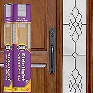 Gila® Diamond Lasalle Sidelights Entryway Decorative Window Film DIY Static Cling, 1ft x 6ft (12in x