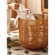 Imitation Rattan Waterproof Laundry Basket Dirty Clothes Storage Bin Bedroom Laundry Basket Bathroom