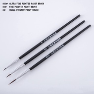 Ultra Fine, Fine, Small Pointed Paint Brush 0, 00, 000 for Modelling Kit Paint and Coloring
