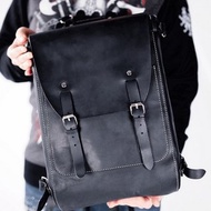 Genuine Leather Men Backpack Laptop Bag / Leather Computer Backpack for Men