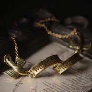 燕子與亞里士多德的名言 我們不能沒有痛苦絲帶項鍊。