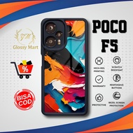 Latest P0C0 F5 Case - P0C0 F5 - Color Paint Motif - Premium Glossy Softcase Hardcase Material - P0C0