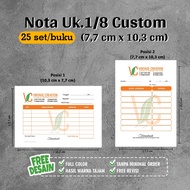 CUSTOM NOTE 25 SETS PER BOOK 1/8 F4 (10.3 x 7.7) cm