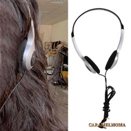 CARAMELOMA Headset, Universal Retractable Earphones, Y2k Metal Vintage 3.5mm Jack Head Mounted Headp