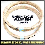 UNION CYCLE ALLOY RIM (180×1.60) 1PCS UNION CYCLE STEEL WHEEL RIM BESI STEEL RIM 1.60×18 160×18 1 GE
