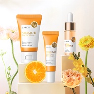 LAIKOU Vitamin C Travel Kit Skincare Set Brightening Serum Remove Eye Bag Dark Circles Eye Cream Moisturizer