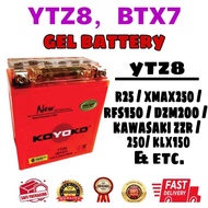 BATERI MOTOSIKAL KOYOKO G2 NANOGEL BATTERY YTZ8 SIRIM CERTIFIED FOR YAMAHA R25 /