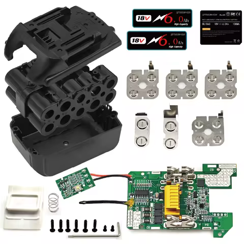 BL1860 For Makita 18V DIY Battery Case with Balancing function BL1860 BL1850 Shell Box With BMS PCB