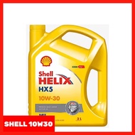 (💯 ORIGINAL) SHELL 10W30 ENGINE OIL HELIX HX5 3L MINYAK HITAM SEMI SYNTHETIC 10W-30 MINYAK ENJIN (MY