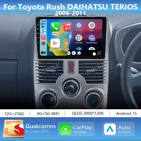 Android 15 For Toyota Rush DAIHATSU TERIOS Autoradio Head Unit Stereo 2Din BT Player Carplay Auto 2K