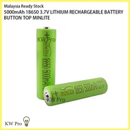 1PCS 5000mAh 18650 3.7V LITHIUM RECHARGEABLE BATTERY BUTTON TOP MINLITE