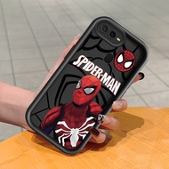 เคสโทรศัพท์สำหรับ OPPO A58 4G A58 5G A7 A5S A72 5G A73 5G A74 A76เคสสำหรับเด็กหญิงเด็กชายการ์ตูน Spider-Man บันไดสี่เหลี่ยมคลุมทั้งหมดปลอกซิลิโคน
