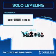 Solo Leveling White T-Shirt [Twinrose] | Sung Jinwoo Igris Beru etc. Cotton Blend Graphic Tee