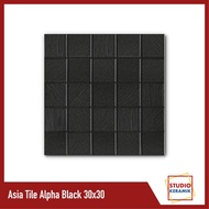 Keramik Lantai Kamar Mandi Asia Tile Alpha Black 30x30