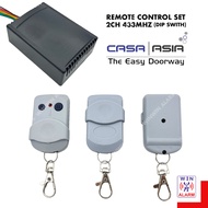 CASA ASIA AUTOGATE REMOTE CONTROL 2CH 433MHz ( RECEIVER / REMOTE CONTROL ) grey / black