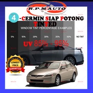 Tinted kereta Accord Black hitam Tinted 4Door 4Tingkap Siap Potong accord tinted kereta accord k11 t