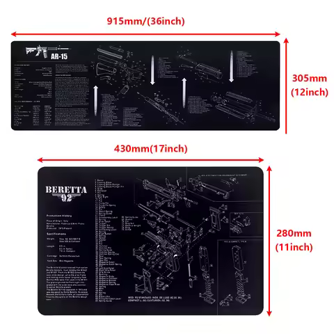 Gun Cleaning Mat for G17 CZ-75 colt1911 P220 P320 AR15 AK47 Remington870 Rifle Pistol Gun With Parts