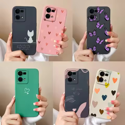 For OPPO Reno 8 Pro Plus Phone Case Funny Funda Liquid Silicone Camera Protection Back Cover For OPP