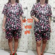 X2-1377 black cat pajamas 3/s4