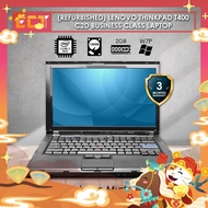 [Clearance] (Refurbished) Lenovo Thinkpad T400 C2D Business Class Laptop (C2D T9400 2.53Ghz,120GB,2G