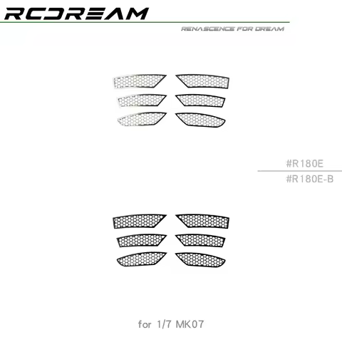 RCDream 1/7 Air Intake Grilles Radiator Grid Decorative Sheets for Croboll RC JK07 MK07 Bonnet Upgra