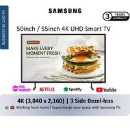 ( READY STOCK ) SAMSUNG 50inch 55inch Smart TV 4K series MeWatch YouTube Netflix App | LH50BEDHVGKXX