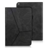 Tablet Case Compatible With Samsung IPad Tablet PU Leather Multi-Angle Stand Folio Case, Stripe Blac