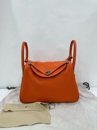 👜Hermes Lindy 30 Hermes Orange PHW TC leather Stamp T 愛馬仕 Lindy 30 愛馬仕橙銀扣 TC皮 T刻