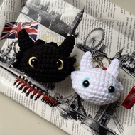 [Preorder] Crochet keychain HTTYD night fury and light fury