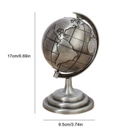 cod Luxury Office Decor Ornaments Vintage World Globe Metal Decorative Crafts Modern Home Living Roo