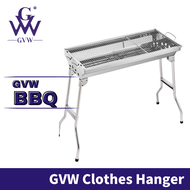 GVW Stainless Steel BBQ Foldable BBQ Grill Charcoal Roast Barbecue Pan