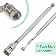 【2026new】F Type Telescopic Antenna 7 Sections FM Radio 88-108MHz with F Male to Female