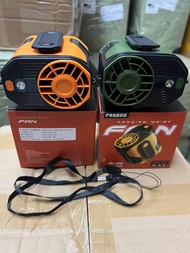 Quạt đeo thắt lưng 10000 mah Quạt gài thắt lưng F83 thế hệ mới màn led báo pin đèn pin 10 chế độ