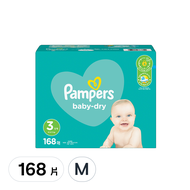 Pampers 幫寶適 Baby Dry 寶寶乾爽黏貼型尿布  M  168片