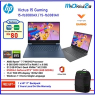 HP VICTUS GAMING 15-fb3080AX/ 15-fb3081AX 15.6" FHD 144Hz Laptop ( R7 7445HS, 8GB, 512GB SSD, RTX305