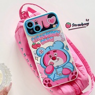 Iphone Case Shockproof Pink Bear Phone Case For iphone13promax/12/Xs/11/7/8/Plus/Mini/ProMax st1014