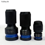 [Valley] Impact Hex Converter For Screwdriver Bit 1/2 3/8 1/4-Inch Square Drive To 1/4-Inch Qui Rele