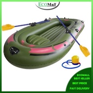 [ECOMALL]  Inflated Boat Fishing Boat Kayak Boat Angin Kayak Fishing Boat with Paddles and Hand Pump