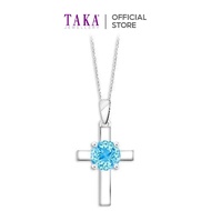 TAKA Jewellery Cross Gemstone Pendant 9K Gold