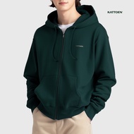 Kattoen Plain Hoodie Jumper Jacket - Green Bottle 290 Gsm
