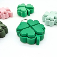Lucky Clover Keycap Keyring Custom Gift 3-Leaf 4-Leaf Clover Clicker Keyring Bag Charm