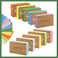(CEUO) 1000 PCS Index Cards Kit 3X5 Inches Colored Flash Cards with Ring Punched Lined Ruled Index C