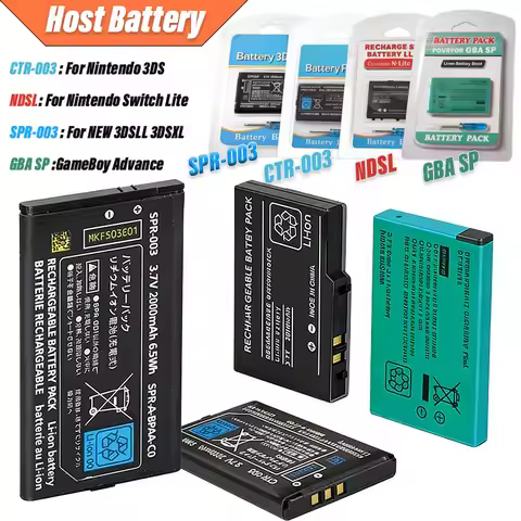 CTR-003 Host Battery NDSL SPR-003 3.7V Lithium Batteries for NEW 3DSLL 3DSXL N3DS 2DS GBA SP Gameboy