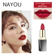 YTFSKFUI NAYOU Makeup Same ลิปสติกเนื้อแมท กันน้ำ ให้ความชุ่มชื้น ลิปสติกเนื้อแมทสำหรับนักเรียน