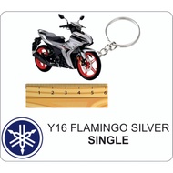 Yamaha y16 flamingo silver y16zr y16 silver 2d keychain