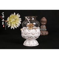 Ceramic Buddhist Fittings Lotus Butter Lamps Buddhist Lamps Lotus Oil Lamps Lamps
