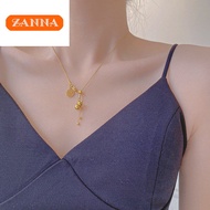 rantai leher emas bangkok cop 916 gold original Fu gourd necklace bracelet earrings three-piece set for women