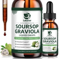 (2 Pack)Whole Soursop Graviola Leaf Extract Liquid Drop with Irish Sea Moss 9PVH
