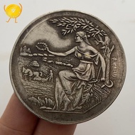 German Farm Brass Ancient Silver Commemorative Coin Statue of Liberty Ancient Silver Coin Demar Hors
